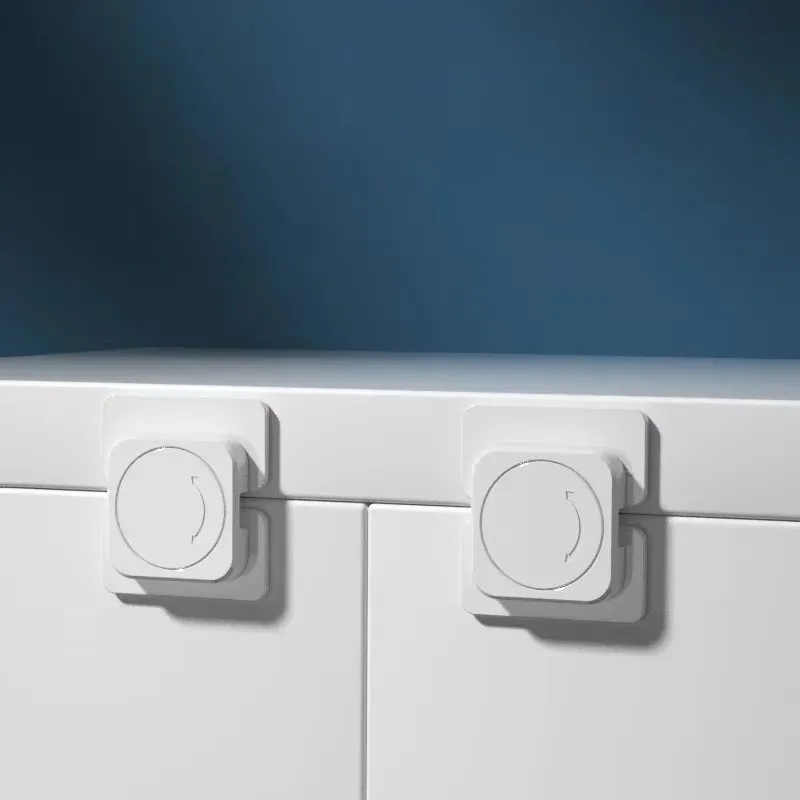 1-8pcs Refrigerator Cabinet Door Lock Anti Opening Cabinet Buckle Baby Safety Lock Multifunctional Children's Home Security