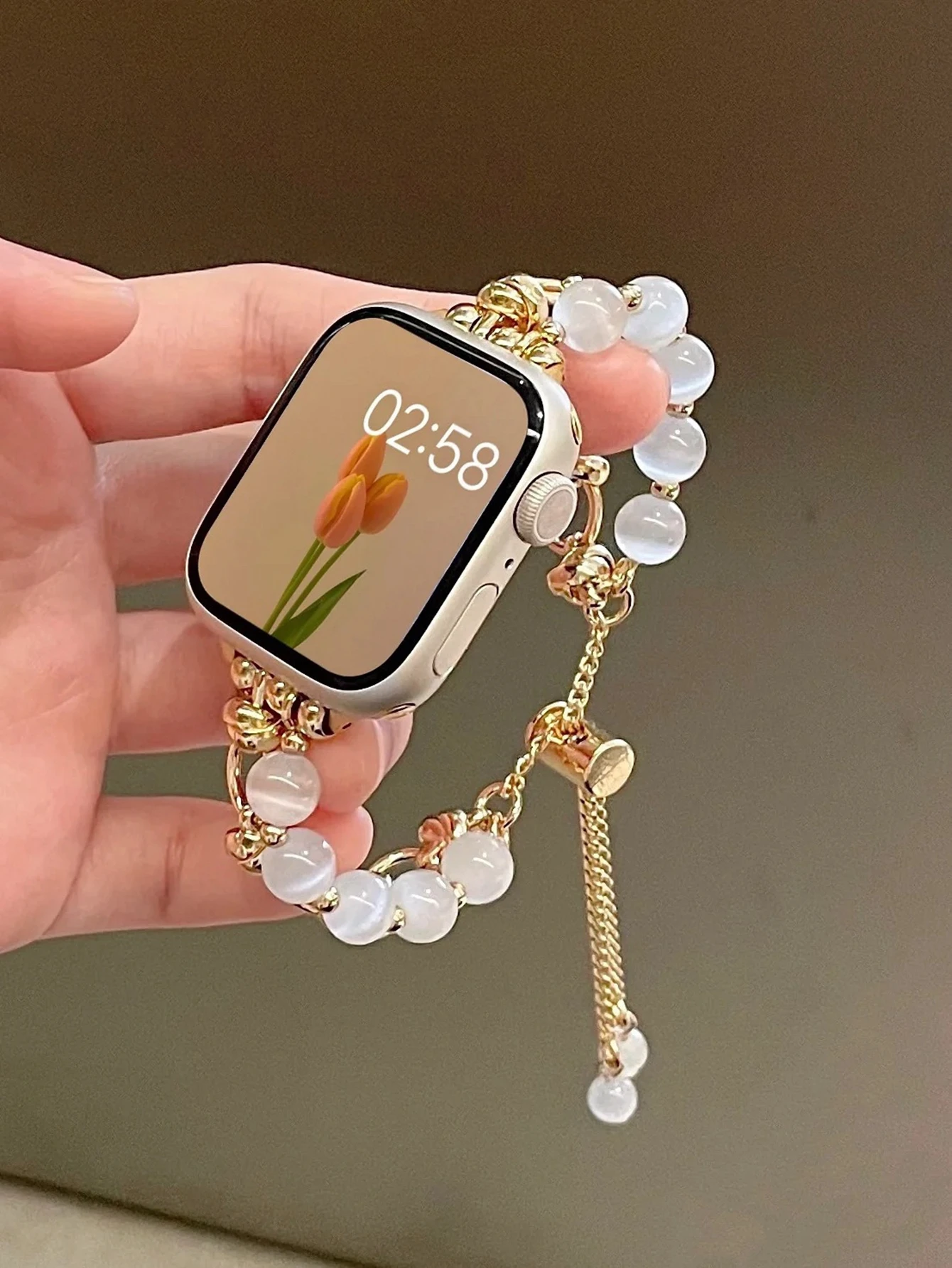 Nouveau bracelet en métal à maillons pour Apple Watch, pour femmes, 38 mm, 40 mm, 41 mm, 42 mm, 44 mm, 45 mm, 46 mm, 49 mm