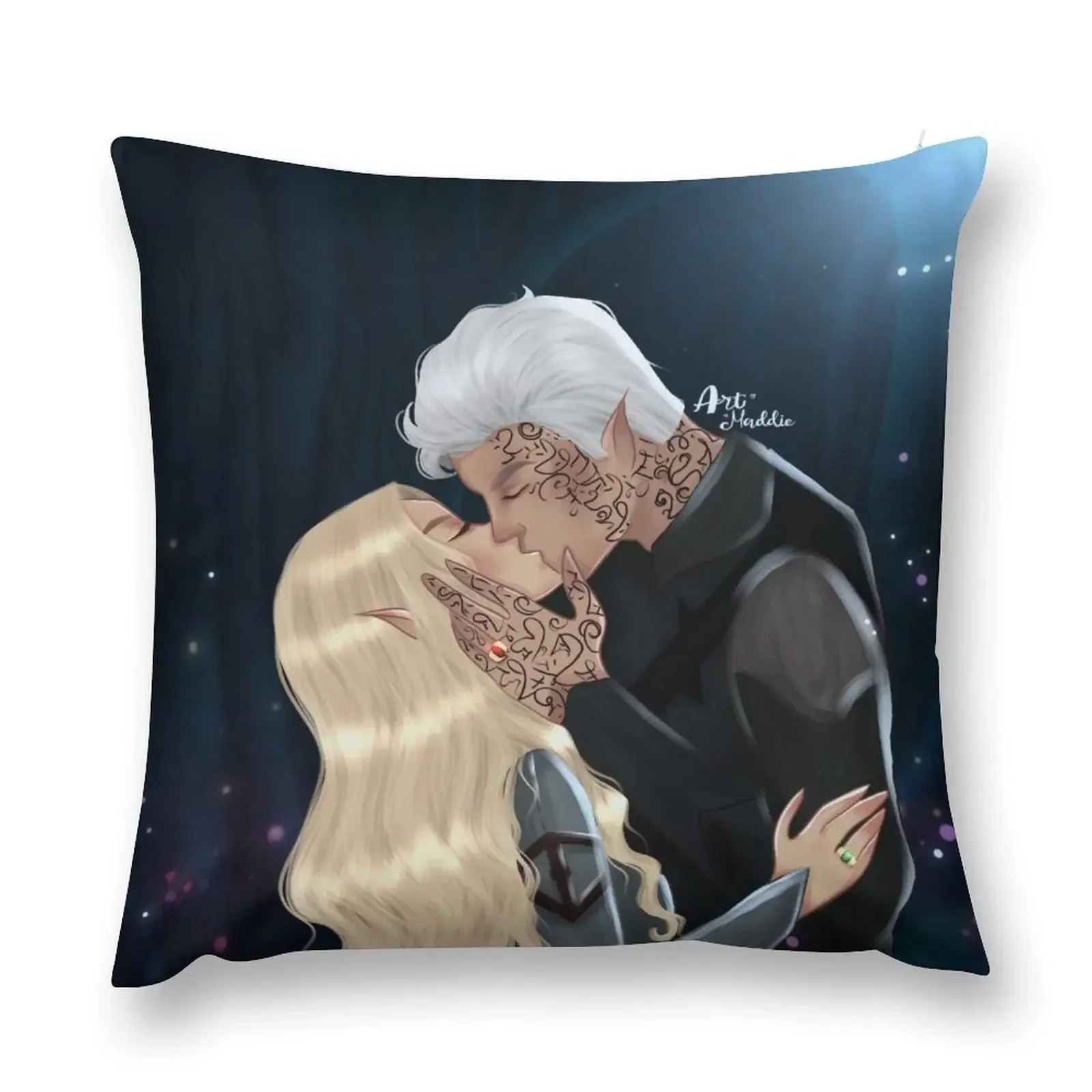 Rowan and Aelin From Throne of glass Throw Pillow Cushion Cover Pillowcases Cushion Covers Sofa pillow