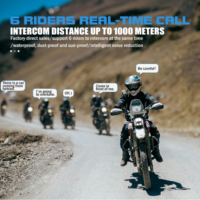 Maxto M2 Motorcycle Helmet Bluetooth Headset Intercom 6 Riders 1000M FM MP3 Waterproof IPX6 V5.0 500mAh Casco Interphones