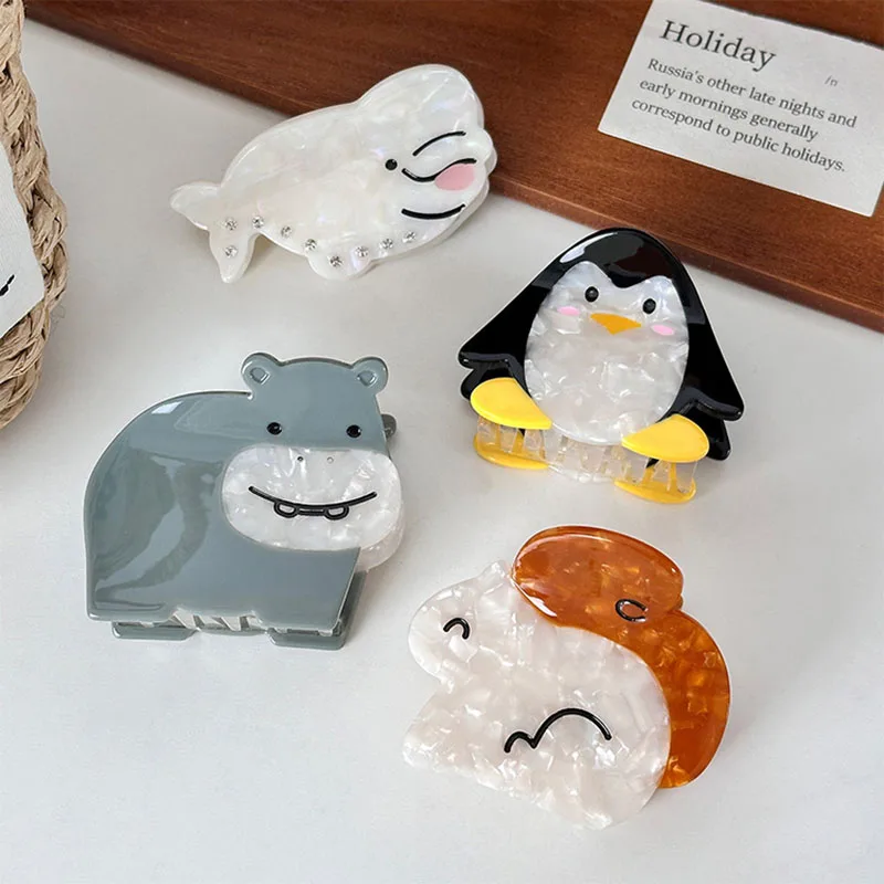 

Creative New Design Geometric Animal Hair Clip Cute Acetate Shark Clip Hair Accessoreis For Woman Girls