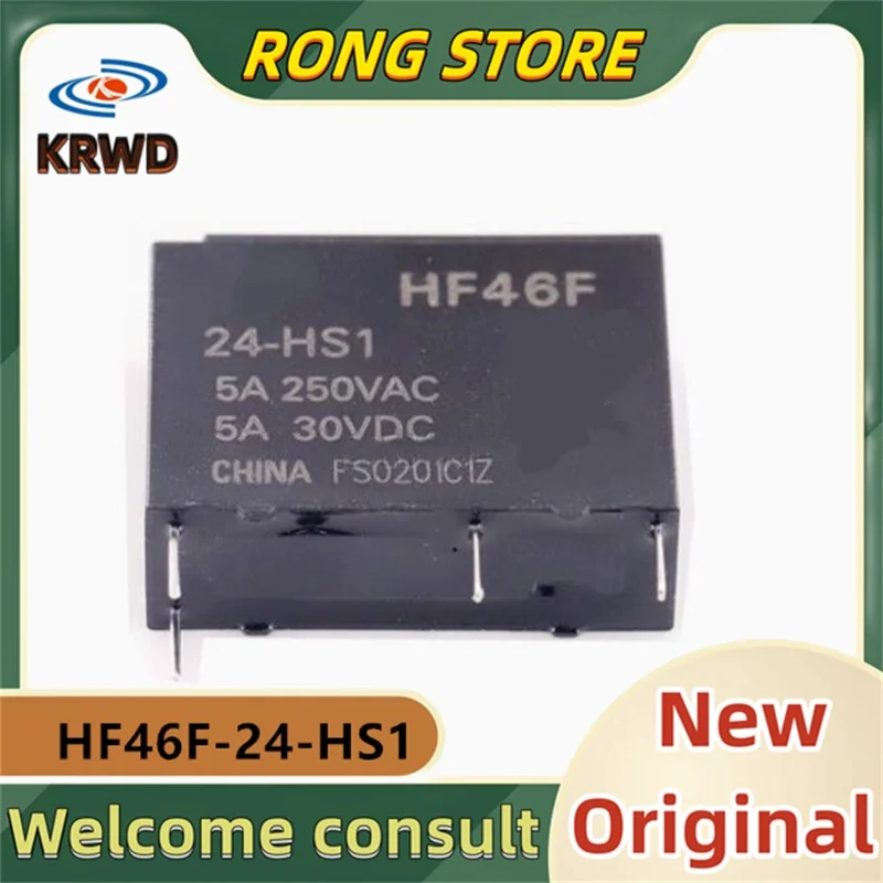 10PCS HF46F-24-HS1 New original HF46F/24-HS1 HF46F DIP-4