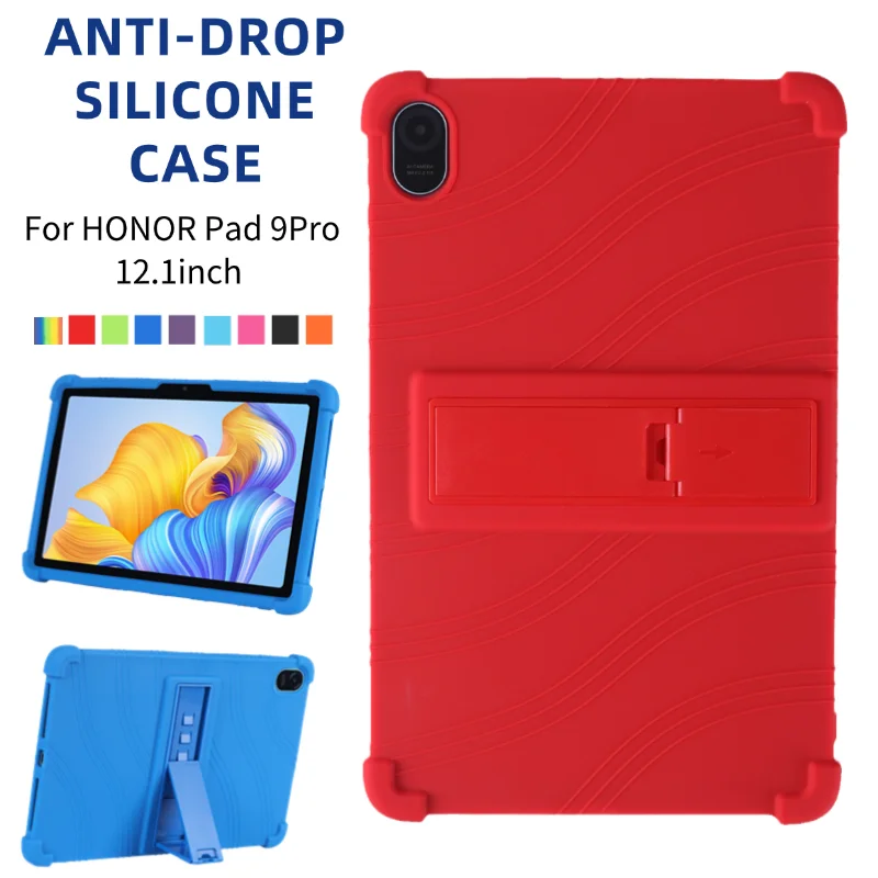 

For HONOR Pad 9Pro 12.1inch Tablet Shell Shockproof Cover HONOR Pad 9 Pro ROD-W09 Soft Silicon Stand Protective Case