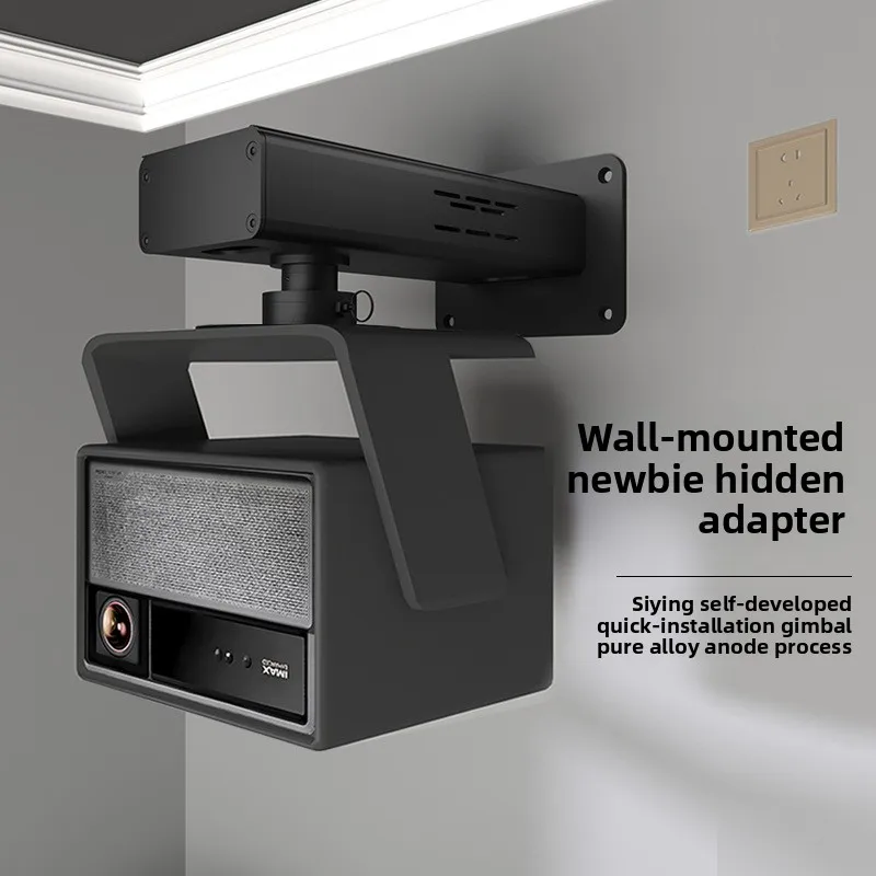 Best Projector Wall Bracket for XGIMI RS20 Hisense Dangbei JMGO Projectors,Hidden Adapeter,Quick Install Gimbal Projector Stand