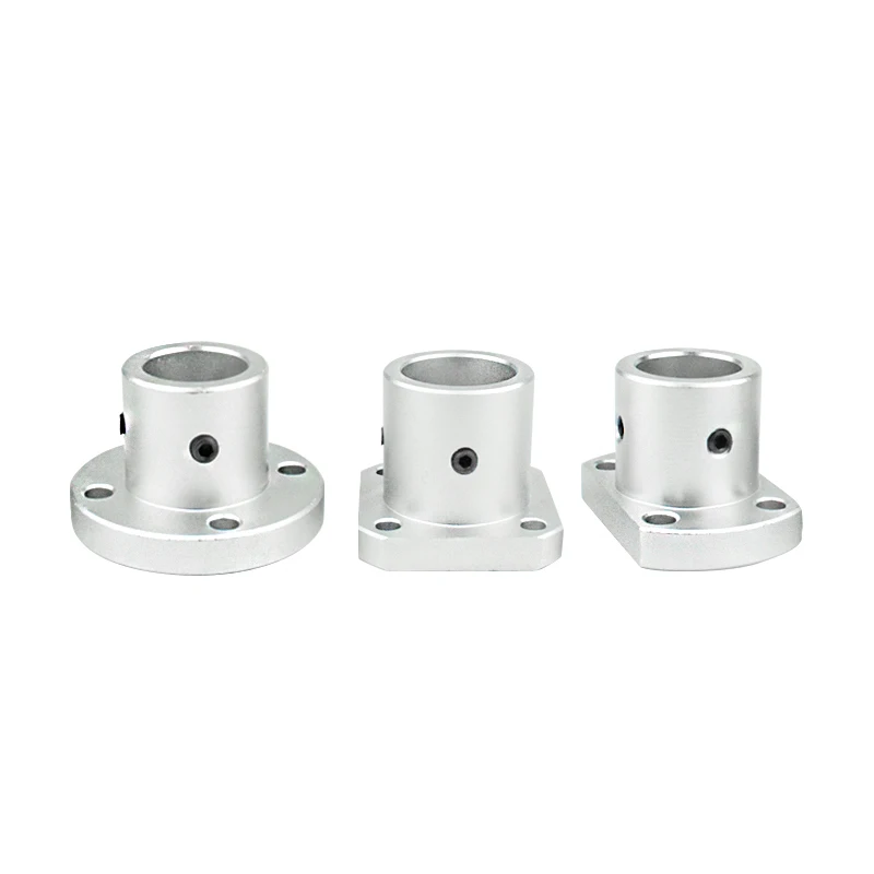 1PCS Long Sleeve Round Flanged Mount Type Shaft Supports Linear Motion Automation Components In Stock