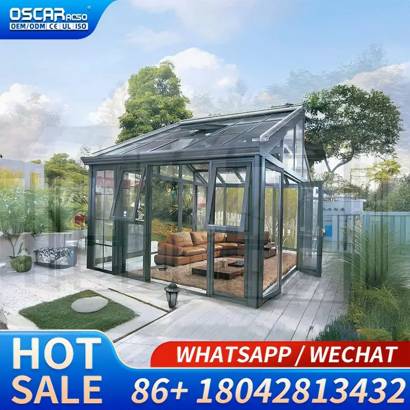 

Prefabricated Glass Sunroom for 4 Seasons with Factory Price sunroom
