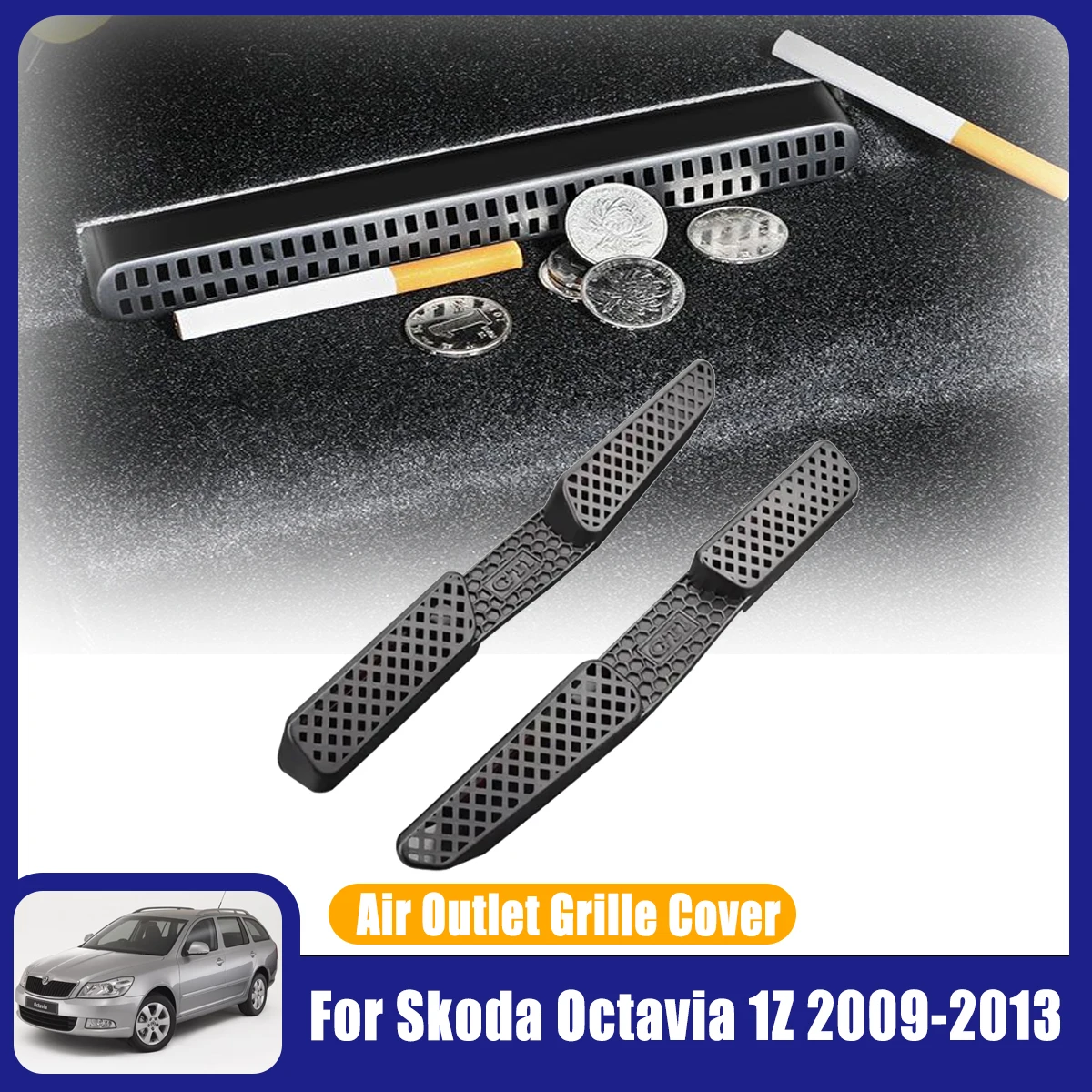 

For Skoda Octavia 1Z MK2 2009 2010 2011 2012 2013 Car Accessories Under-Seat Air Vent Outlet Covers Protectors Anti Debris Dust