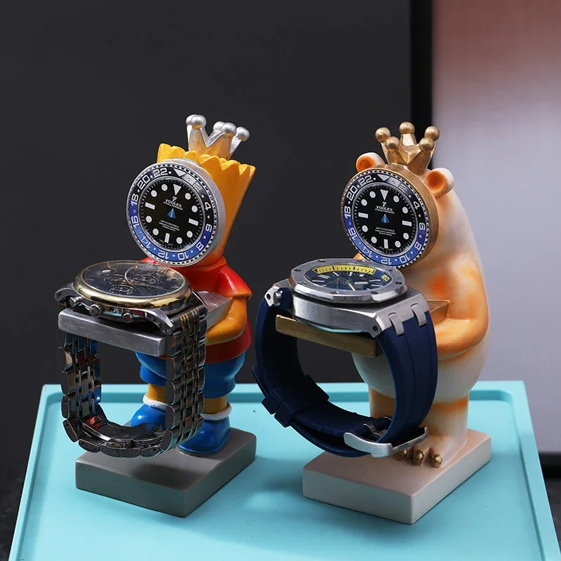 New Resin Watch Stand, Cartoon Bracket, Fashion Box Case, Clock Gift Organizer Home Decorations Holder