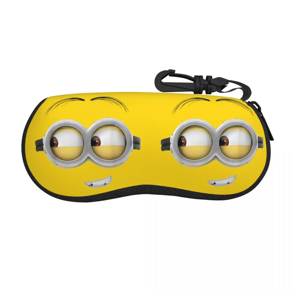 Despicable Me Minions Dave Side Smile Glasses Case Anti-Fall Sunglasses Storage Box Anti-Pressure Sunglasses Box