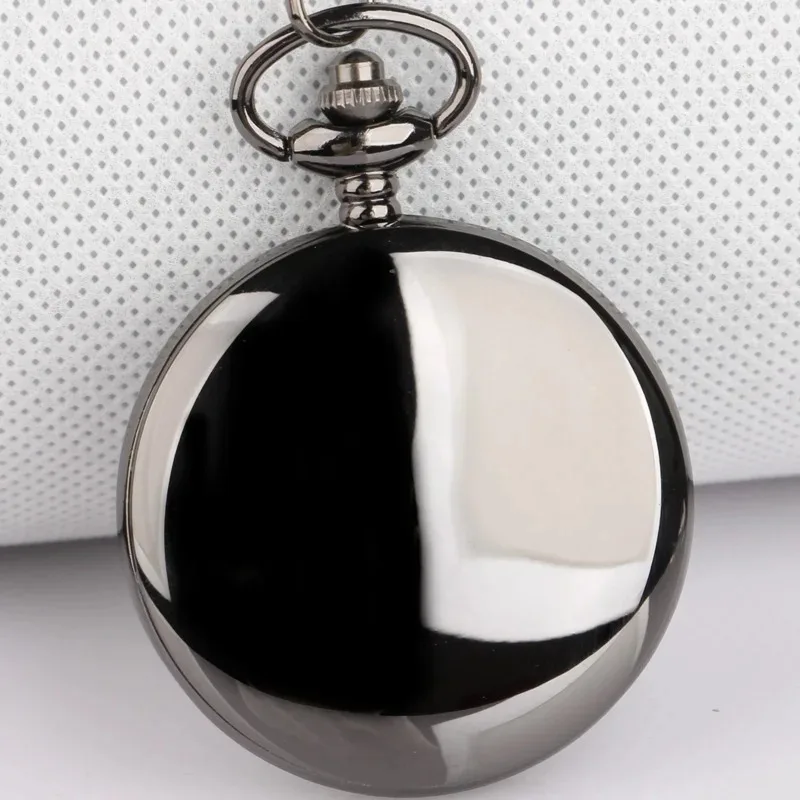 매력적인 검은 부드러운 라운드 합금 패션 시계 쥬얼리 디자인 남성과 여성을위한 절묘한 선물 Fob 목걸이