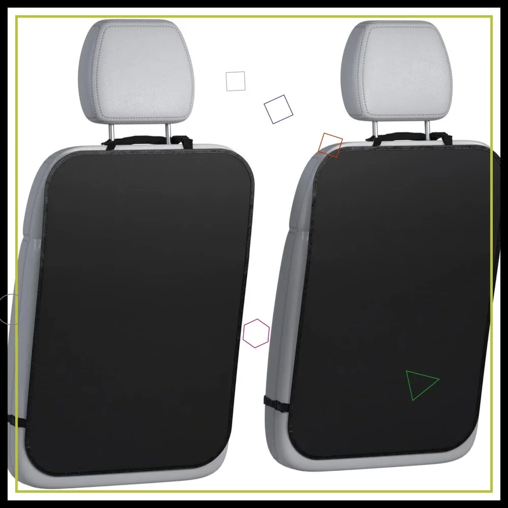 

X-Large Waterproof Car Seat Back Protector for Kids, 2 Pack Kick Mats, Durable SUV & Van Backseat Cover