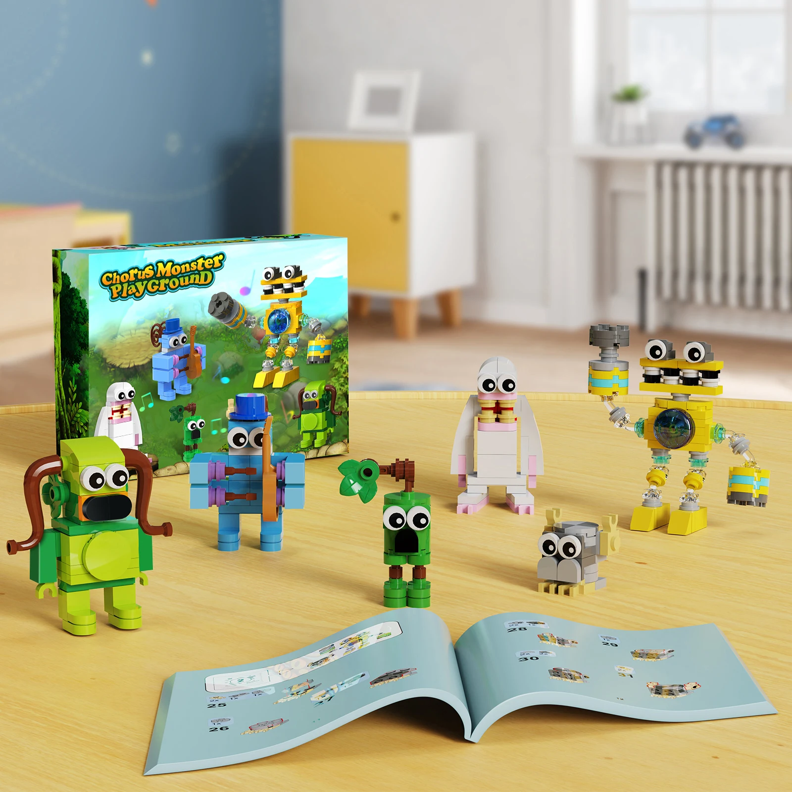 ใหม่ My Singing Song Monsters Chorus Building Blocks ชุดน่ารัก Brickheadz Action Figures อิฐของขวัญวันเกิดสําหรับเด็กผู้ใหญ่