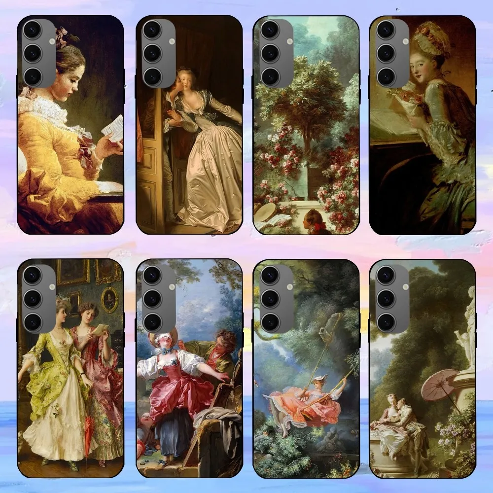 Art Jean Honore Fragonard Phone Case For Samsung Galaxy S21 S22 S23 S30 Note 10 20  Plus Lite FE ULTRA Shell