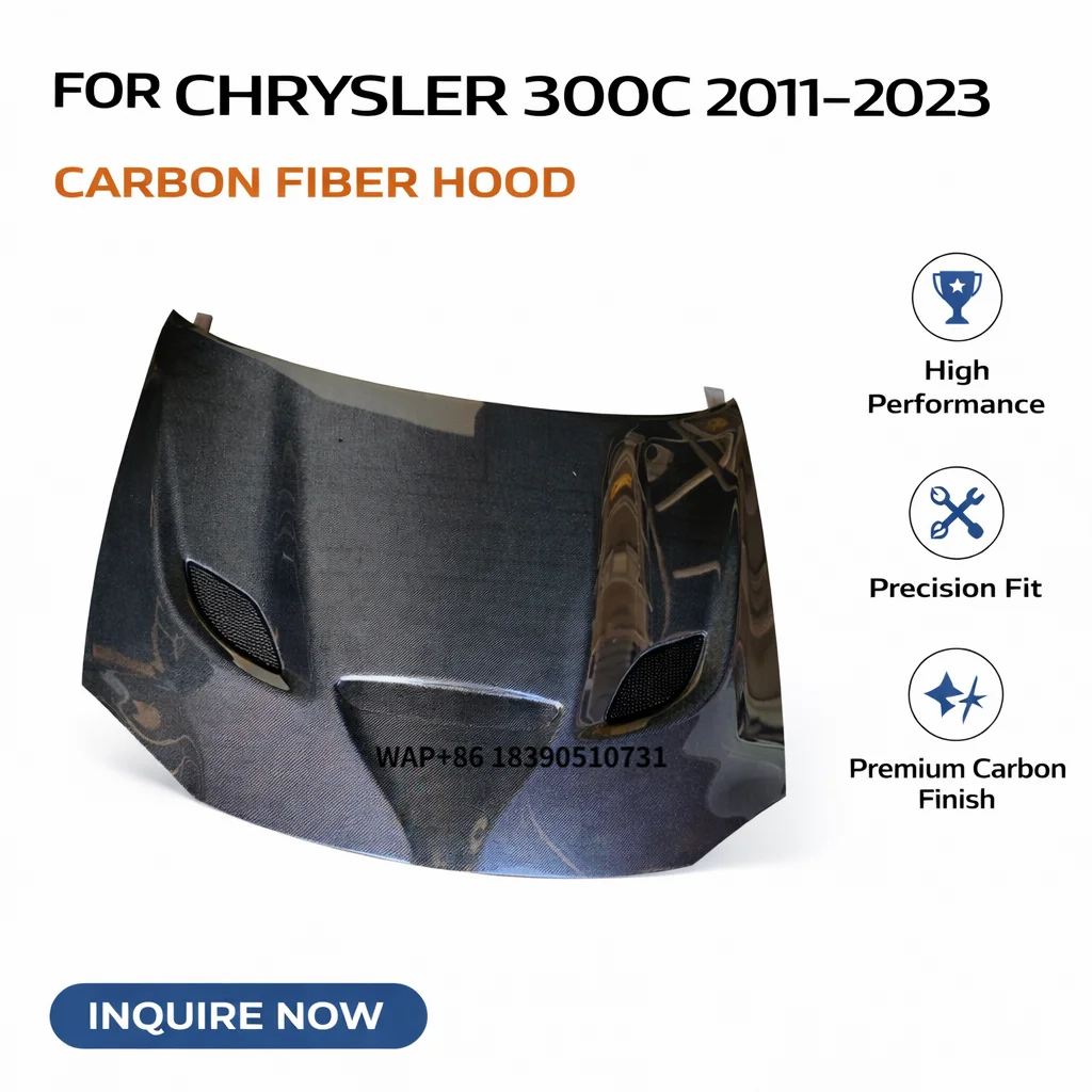 

Carbon Fiber HOOD for Chrysler 300C 2011-2023 | Front Bonnet Replacement | OEM-Style Fit | SRT Style