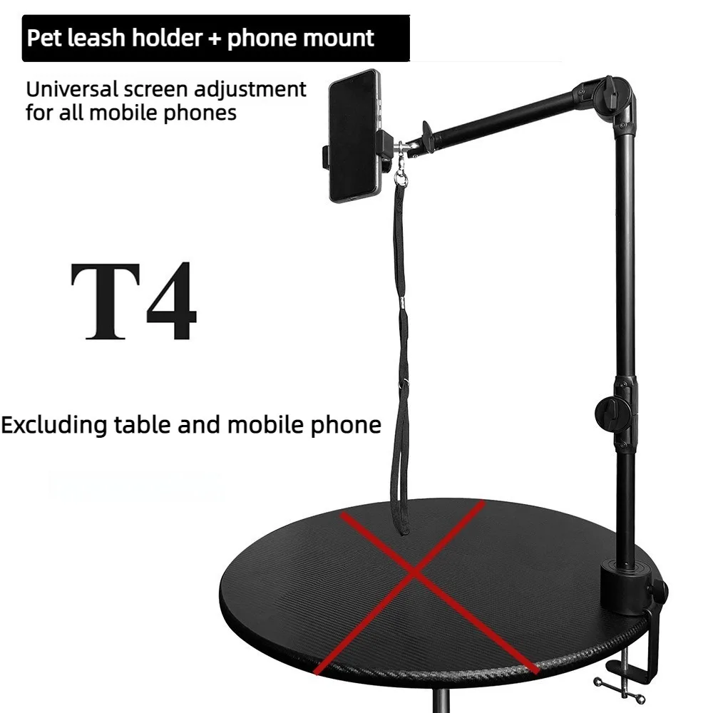 Pet Grooming Stand Metal Bracket Adjustable Pet Hair Dryer Bracket Tray Cat and Dog Grooming Phone Holder Pets Products view 5
