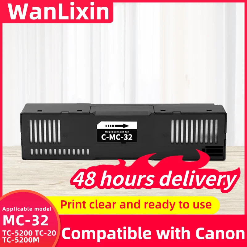

1 шт. MC32 MC-32 MC 32 контейнер для отработанных чернил для Canon ImagePROGRAF TC-5200 TC-5200M TC-20 TC20 TC 5200 чип коробки для обслуживания принтеров