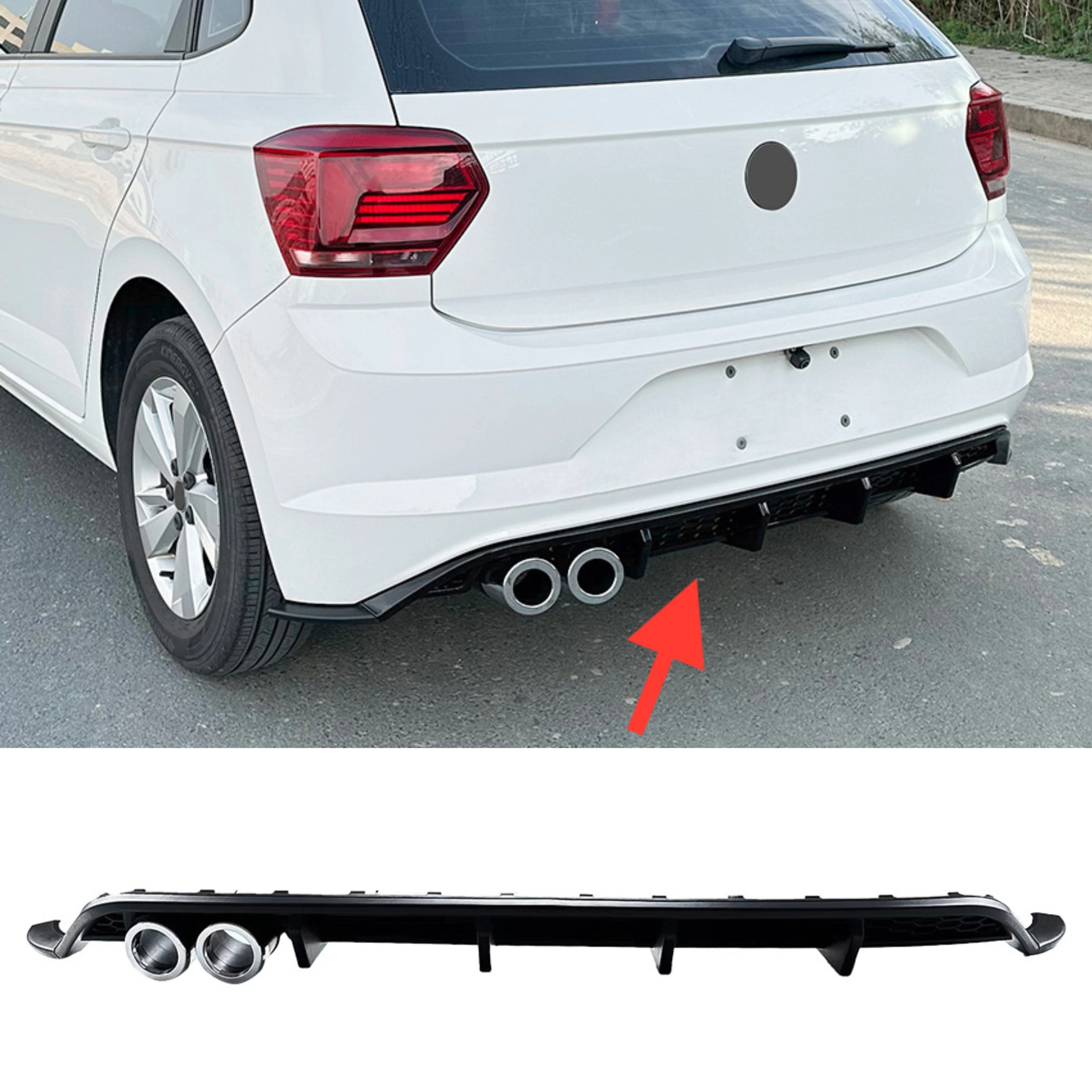 

Для VW Volkswagen POLO MK5 MK6 2009-2024 автомобильный фотосплиттер спойлер Комплект кузова автомобильные аксессуары