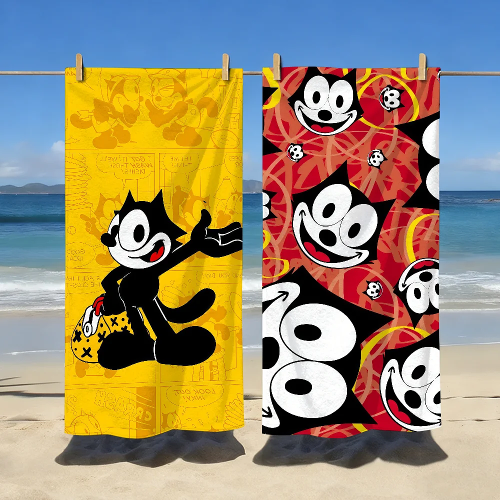 Cartoon F-Felix the C-Cat-S Towel Sports Quick Dry Travel Camping Gear Sandproof Soft Light Large Beach Towel