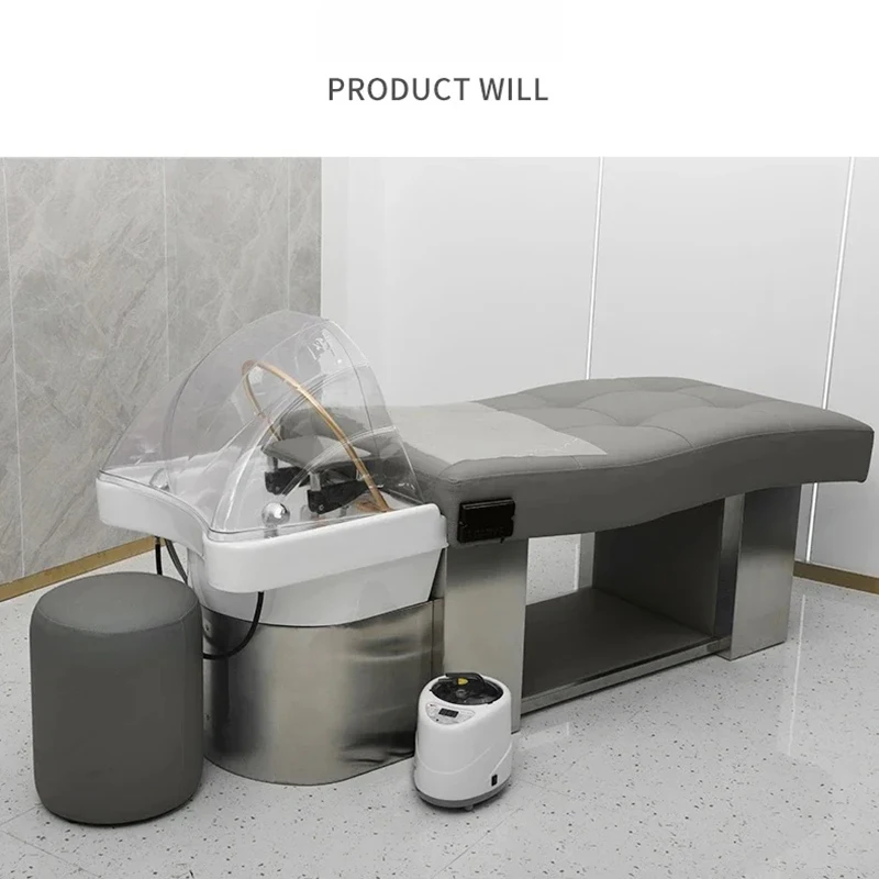 

Shower Equipment Chairs Water Circulation Thai Shampoo Bed Head Spa Massage Table Lavacabezas Salon Furniture WKXF