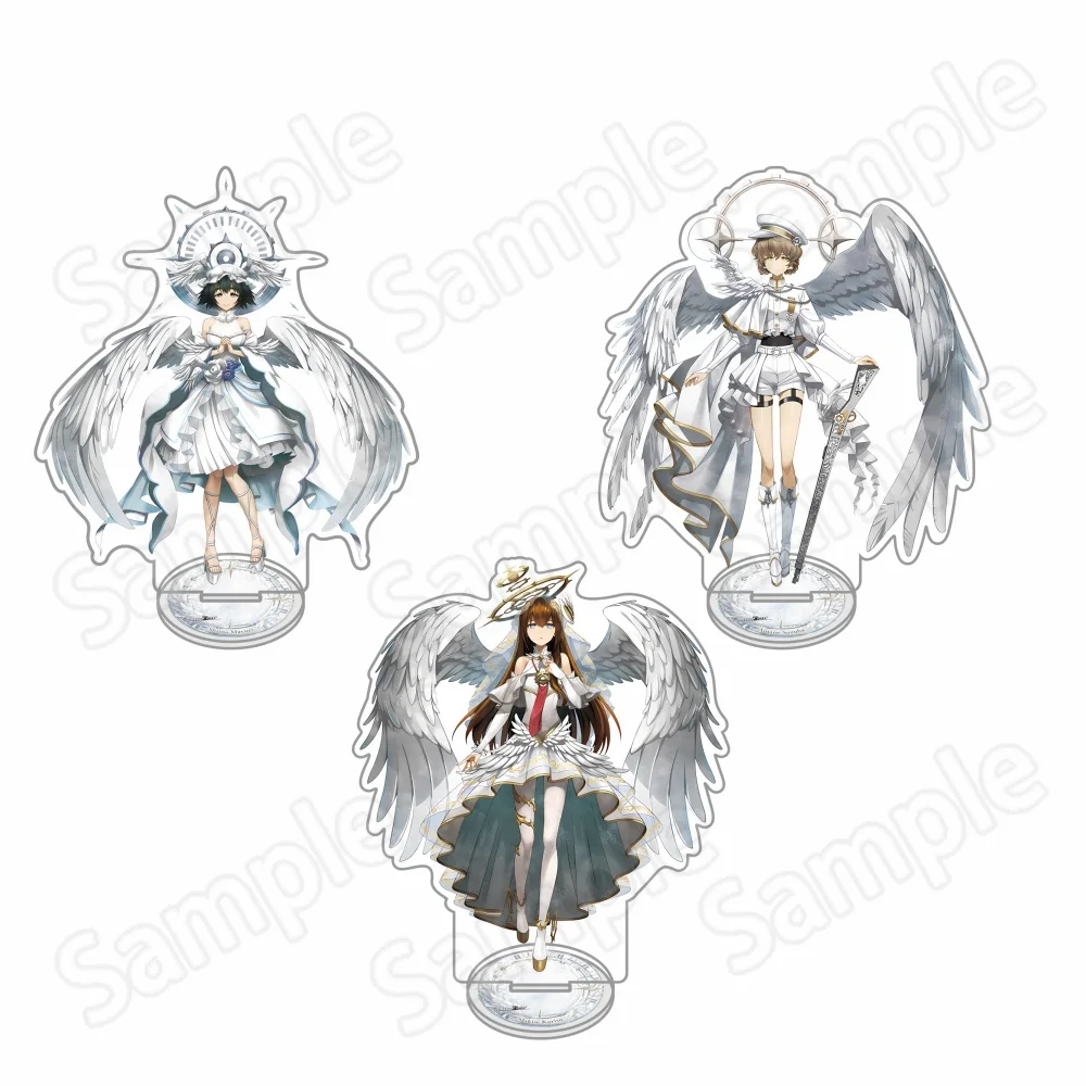 Anime Steins;Gate Makise Kurisu Amane Suzuha Shiina Mayuri 15cm High Definition Acrylic Stand Keychain Figure Tabletop Decor
