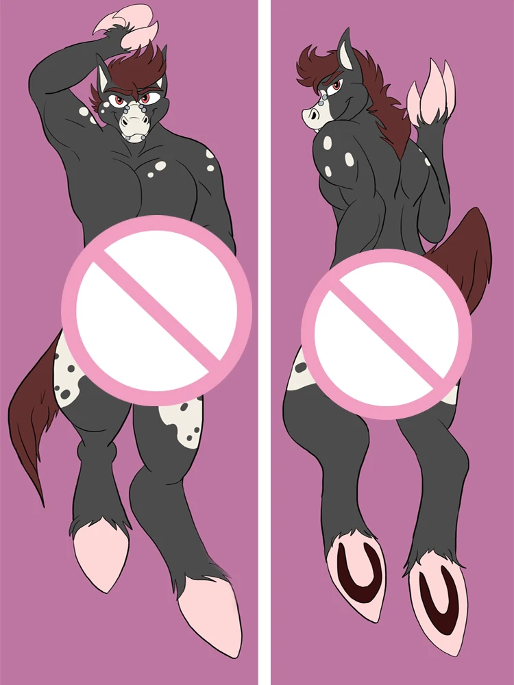 

Appaloosa Merle Anime Furry Orcus DIY Dakimakura Pillowcase Home Bedding Hugging Body Pillow Cover Case Double-sided Print