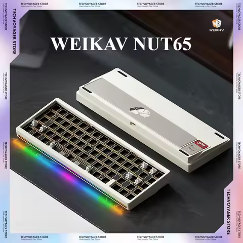 WEIKAV NUT65 Mechanical Keyboard Kits 68% Layout Aluminium Alloy Wireless Tri-Mode Custom Gaming Keyboard Kit PC E-Sports Gifts