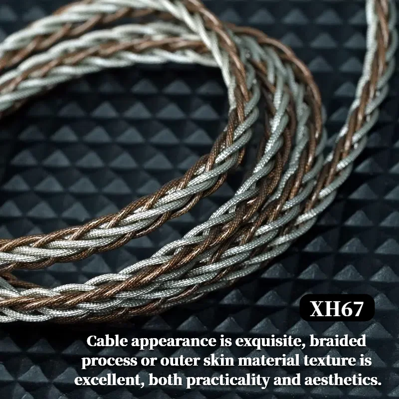 XINHS XH67 High Purity OCC+Silver Foil HIFI Headphone Upgrade Cable 3.5mm/4.4mm  0.78 2PIN/IE900/MMCX/KZ QDC