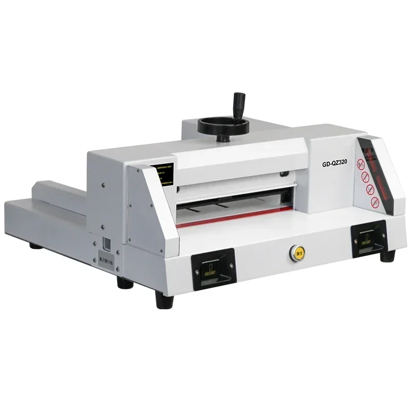 220v Electric QZ320 Desktop Electric Paper Cutter Automatic Paper Cutter Heavy Paper Cutter Document Tender