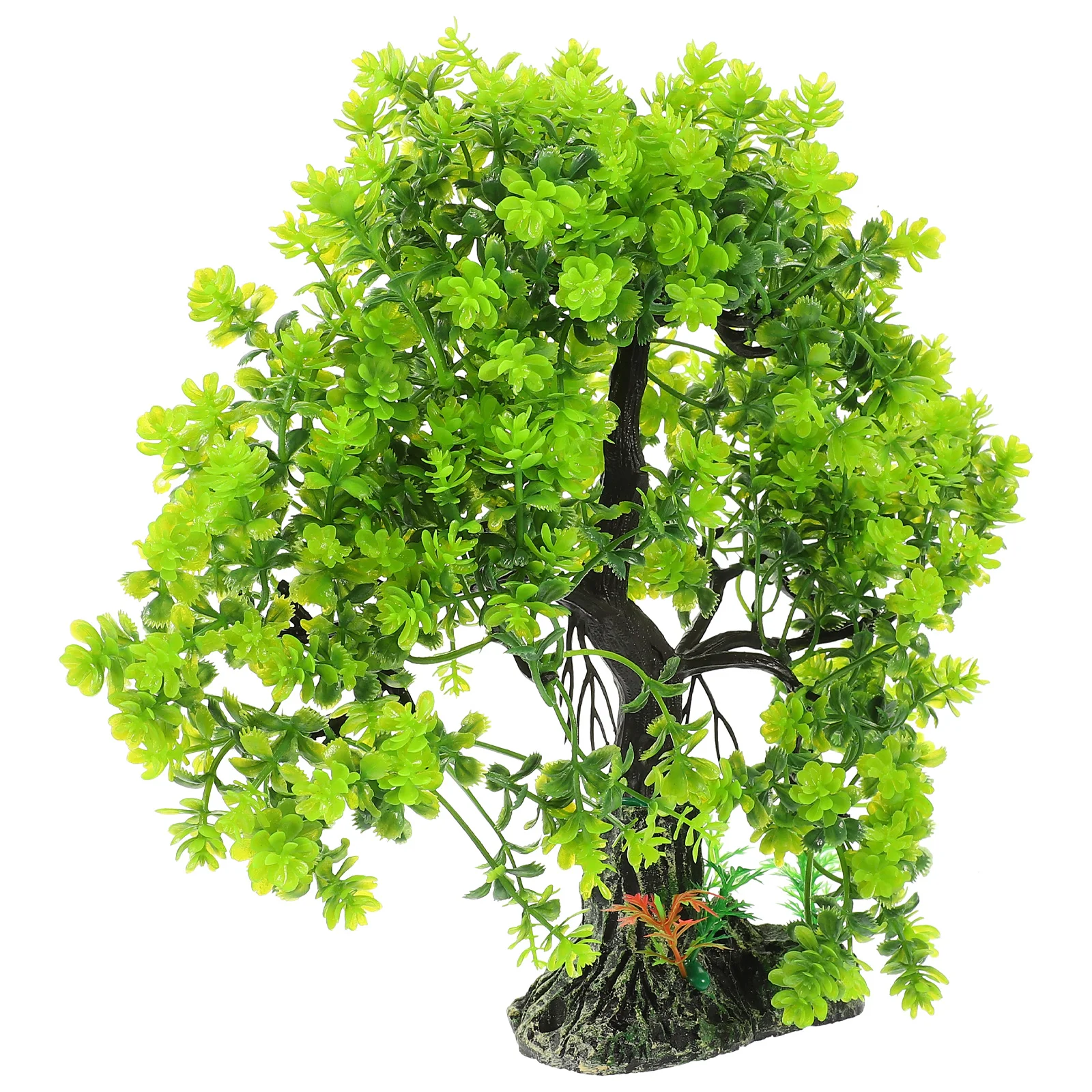 

Green Aquarium Tree Resin Craft Landscape Ornament for Fish Tank Decor Artificial Plant Enhancement Vivid Underwater Scene