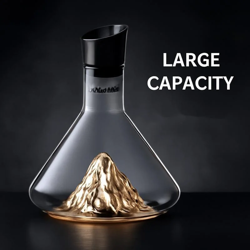 

European Style Iceberg Waterfall Wine Decanter – Transparent Lead-Free Crystal Glass, Quick Decanter For Red Wine
