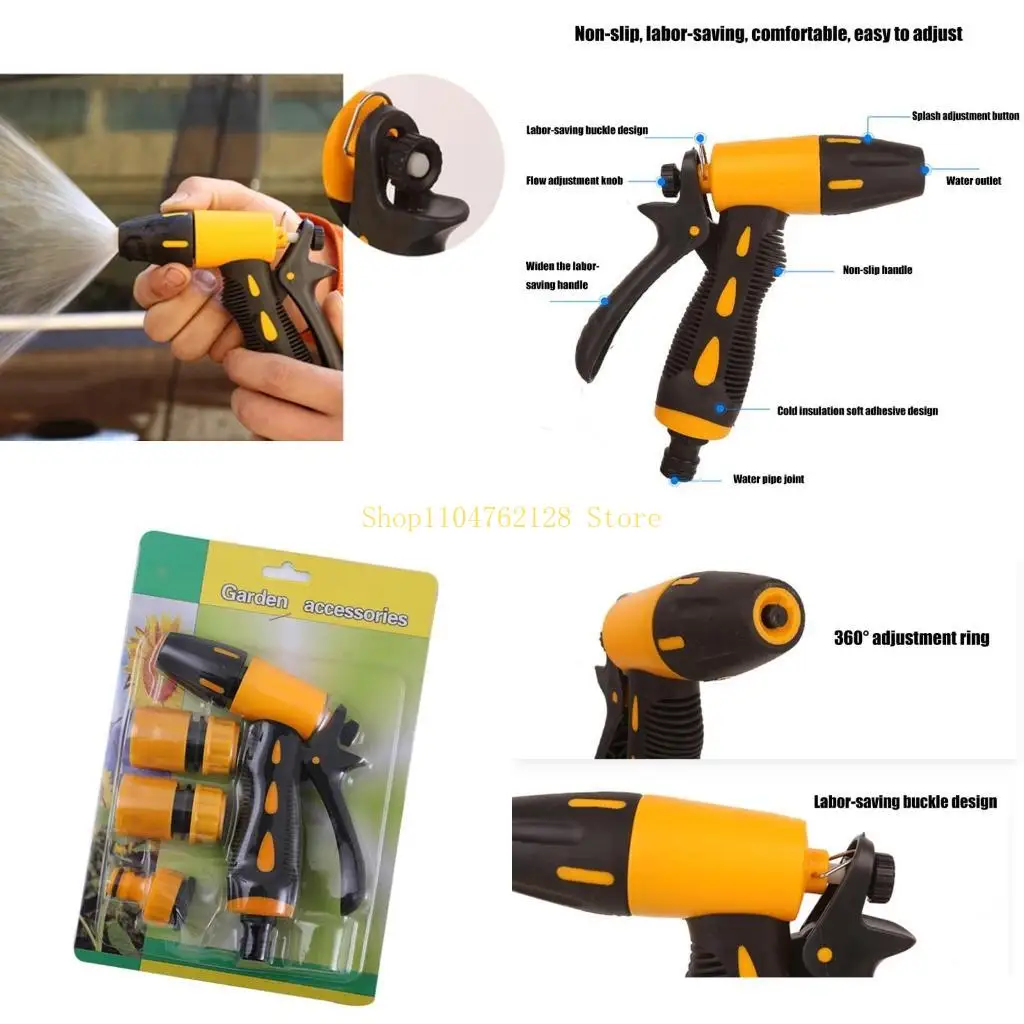 

4 шт. садовые водяные пистолеты с насадками садовые распылители пистолеты для мойки автомобилей с 3 насадками лучшая распродажа