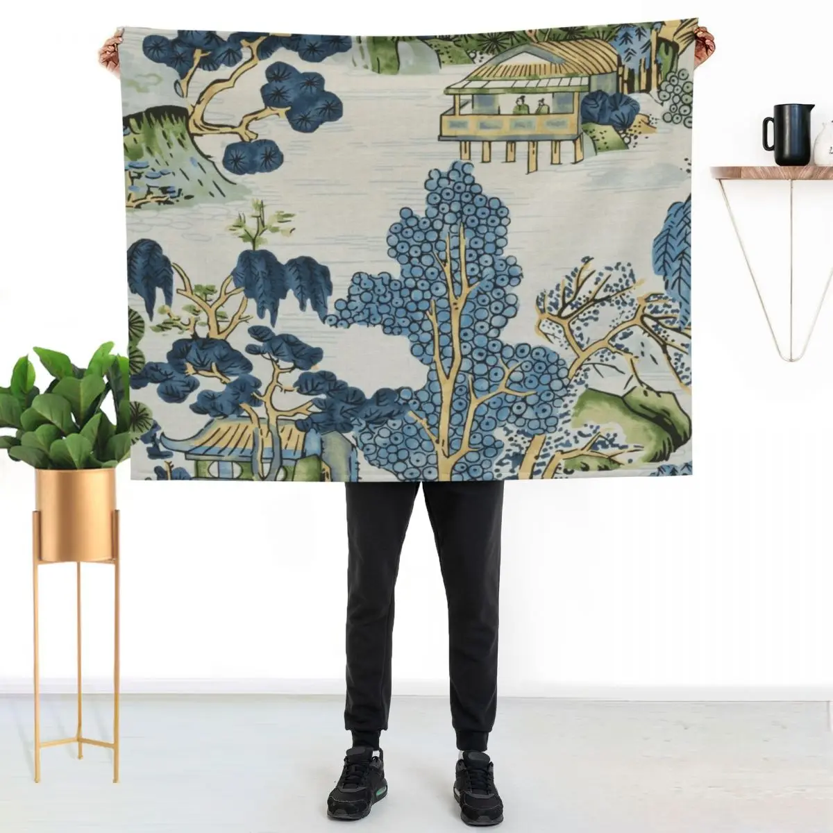 

Chinoiserie classic Throw Blanket Summer Cool Breathable Blanket for Sleeping