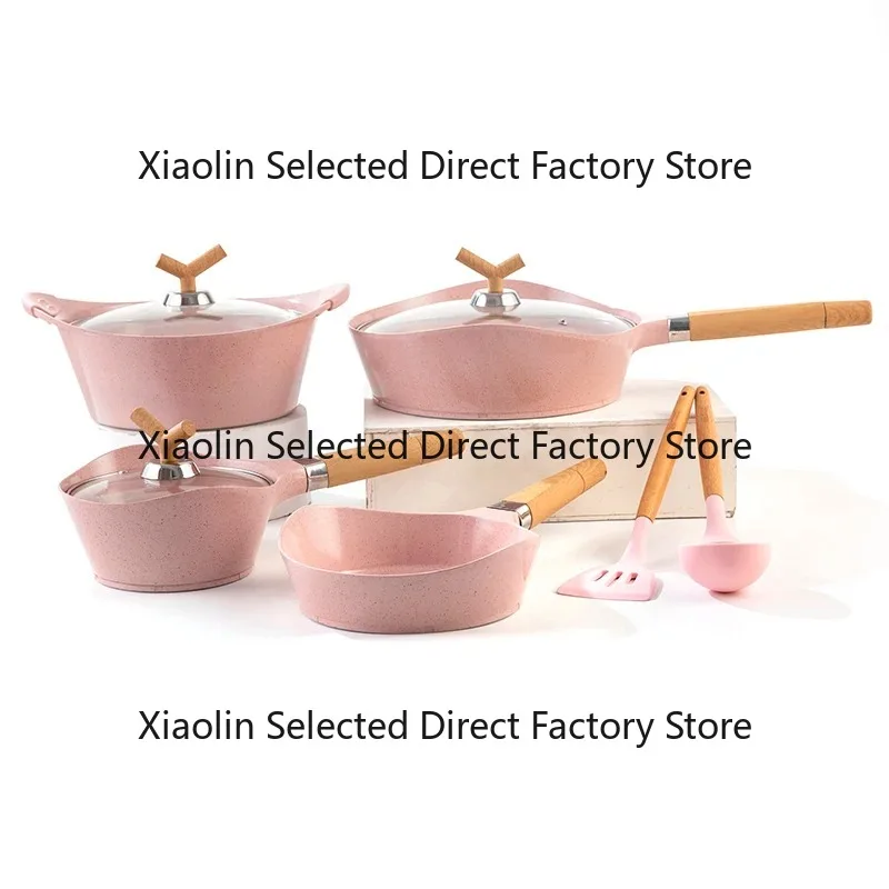 Custom 15 Piece Ceramic Non-Stick Coating Induction Bottom Sauce Pan / Soup Pot /Deep Fry Pan Cookware Set