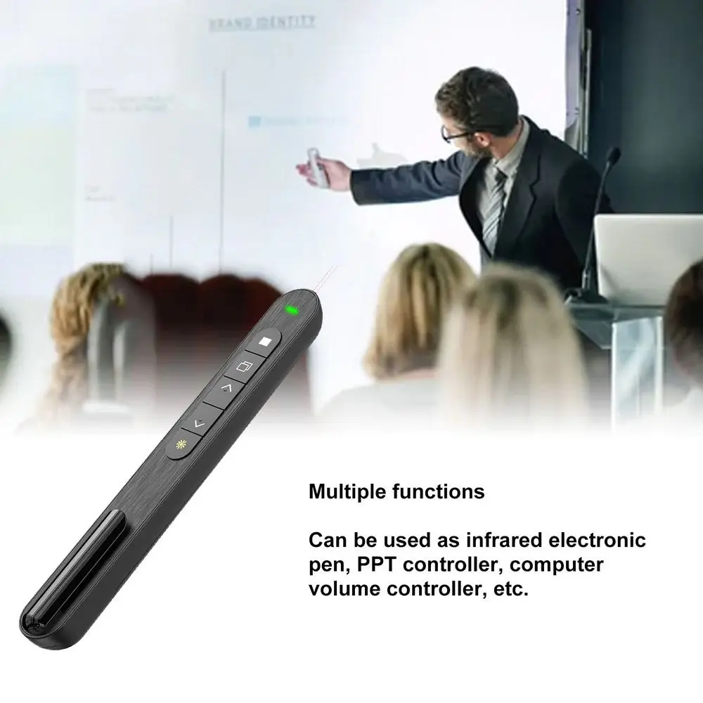 2.4 جيجا هرتز عرض لاسلكي الفرس USB شحن Hyperlink PPT ليزر الوجه القلم مع حقيبة التخزين مؤشر ليزر عن بعد بالأشعة تحت الحمراء #2