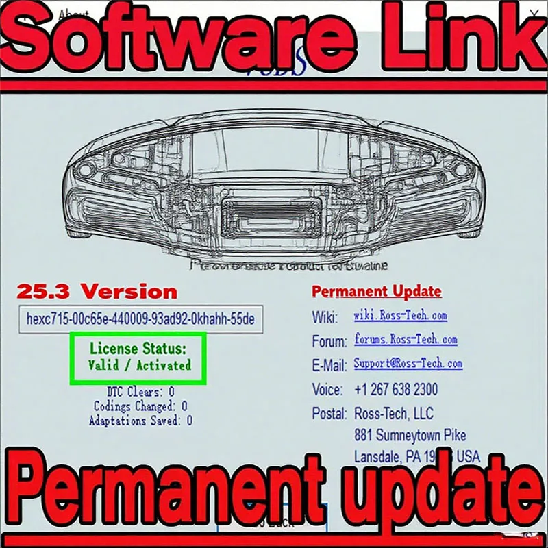 VCDs 25.3.1 OBD2 Scanner Car Maintenance Tools VAG-COM VCDS HEX V2 Multilingual Interface Garage Software with Unlimited VINs