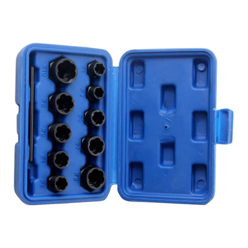 Removes Damaged Impact Nut and Bolt Extraction Tool Set Rusted Damaged Stripped Remover Tool Kit Nut Bolt Extractor Socket Set