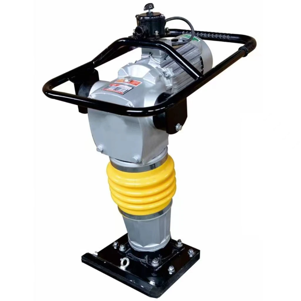 High Quality 220V 380V Vibrating Small Rammer Compactor Machine 3KW 14KN Jumping Stroke Sand Rammer Tamping Rammer