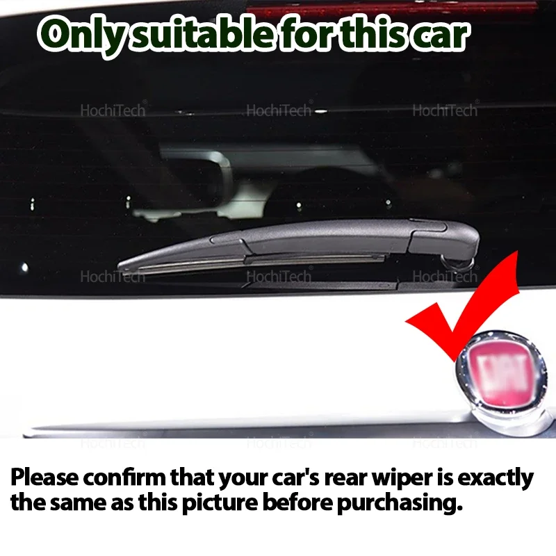 Black Rear Windshield Wiper Arm and Blade for Fiat 500X 2015-2023 68398864AA Car Window Windscreen Car Accessories