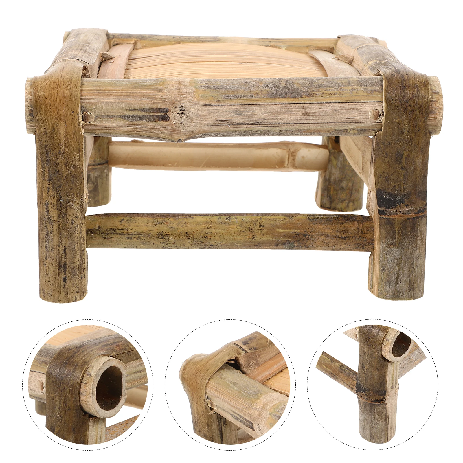 

Bamboo Small Cute Step For Kids Toddler Bench Low Footstool Shoe Changing Plant Table Indoor Mini Step Stool Bathroom Kitchen