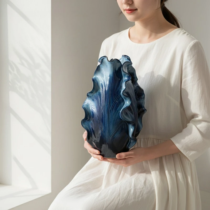 Vase, light luxury high-end entrance, niche characteristic ornament living room