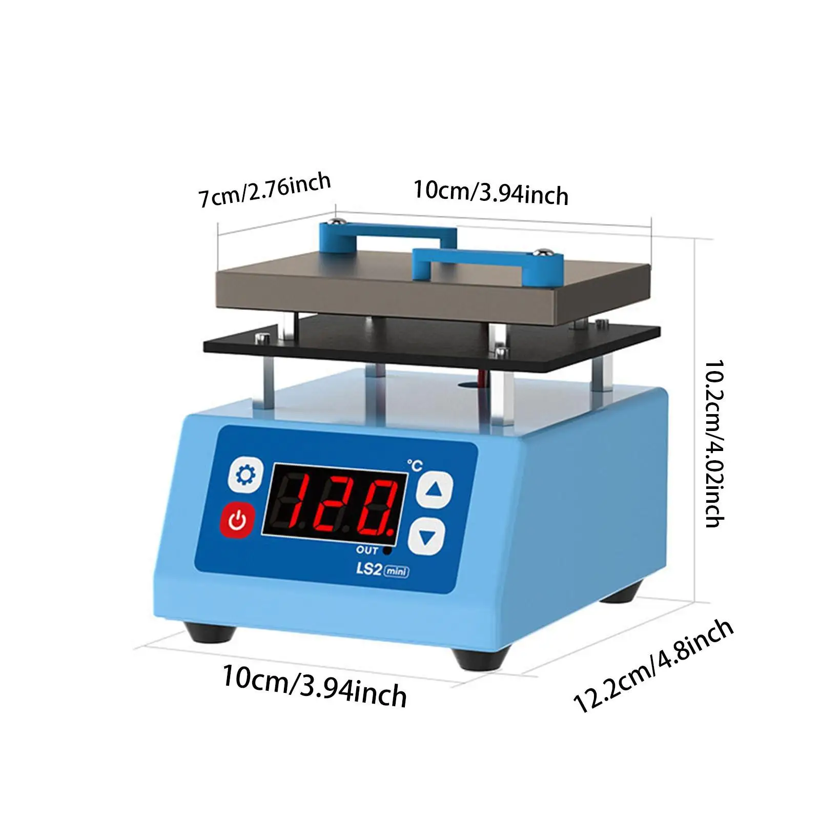 لوحة التدفئة الكهربائية لصيانة الهاتف الاتحاد الأوروبي 220 فولت التوصيل متعددة الأغراض قوي المضادة للانزلاق قدم 160 واط 3.9x4.7x4 بوصة المدى 0-260 ° ج