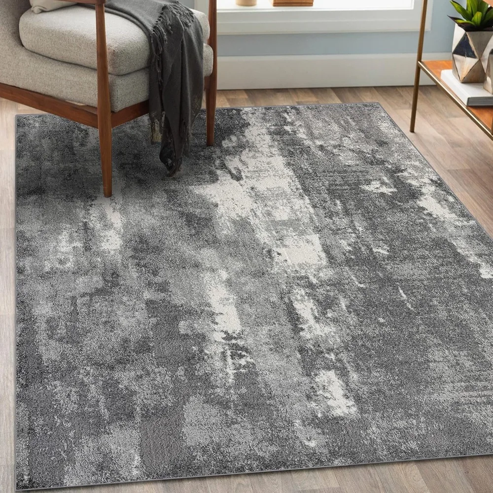 

Euston Collection 7681 Dark Grey 8x10 Modern Abstract Area Rug