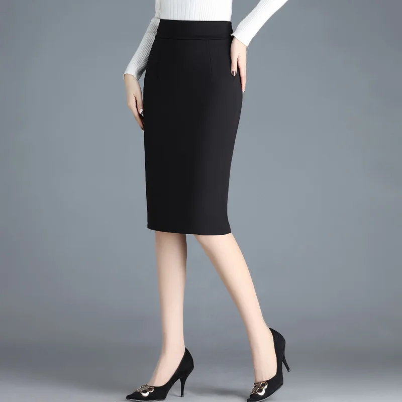 

Large Size Hip Wrap Skirt Knee Length Minimalist Suit Half Length Skirt 2024 Autumn Straight Length Slim Fit A-line Skirt