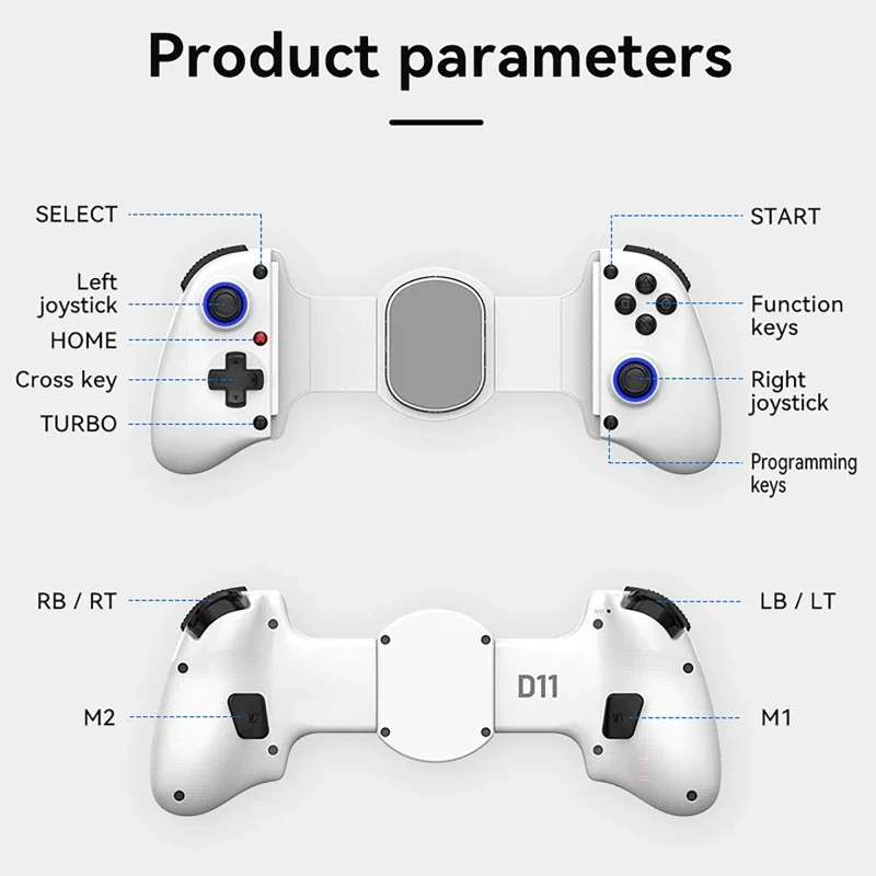400 mAh Schnelllade-Dehnungs-Wireless-Game-Controller für SWITCH/Android/Apple IOS Tablet für PS3/PS4/XBOX-Game-Spieler