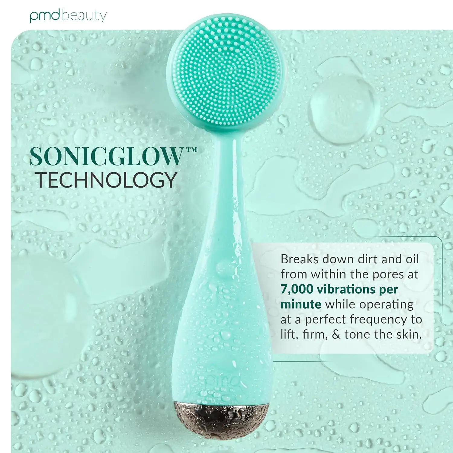 Smart Facial Cleansing Device with Silicone Brush & Anti-Aging Massager for Deep Clean Skin