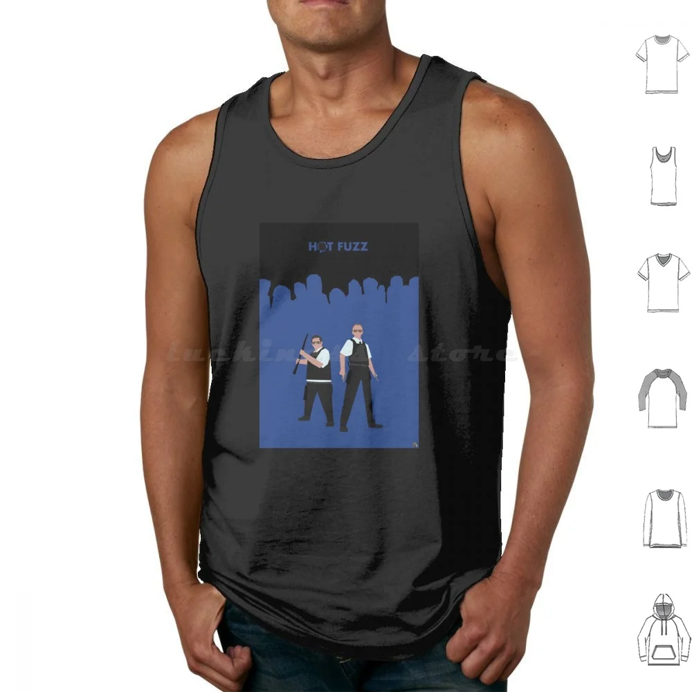 Hot Fuzz Fan Art camisetas sin mangas chaleco sin mangas béisbol cuello redondo estacionario hombres S Shaun Of The Dead Hot Fuzz The Worlds End Paul