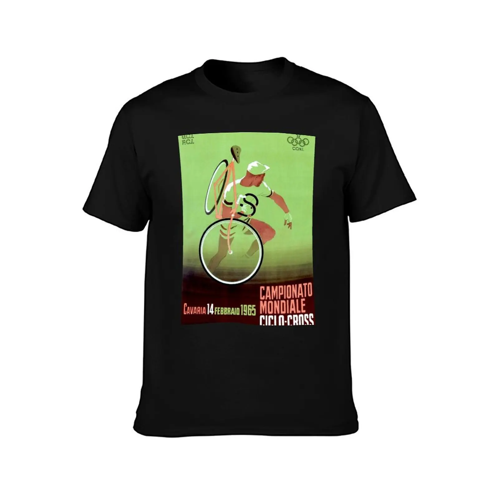 CYCLO-CROSS; Vintage Bicycle Racing Print T-Shirt clothes quick drying customizeds designer t shirt men