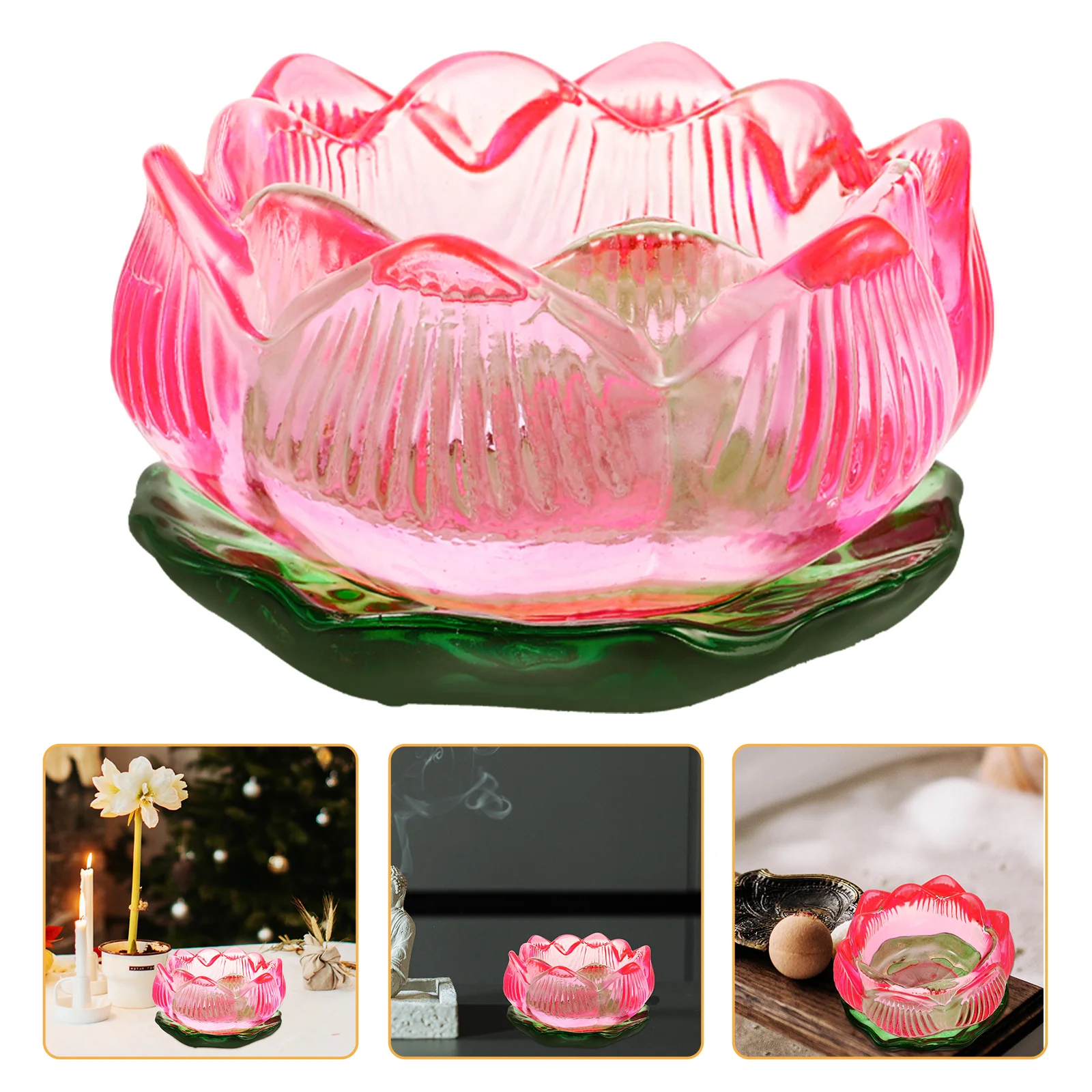 Lotus-Wasser-Öllampenhalter Dekorativer Ständer Tischdekoration Elegante Lotusform Wohnkultur Teelichthalter