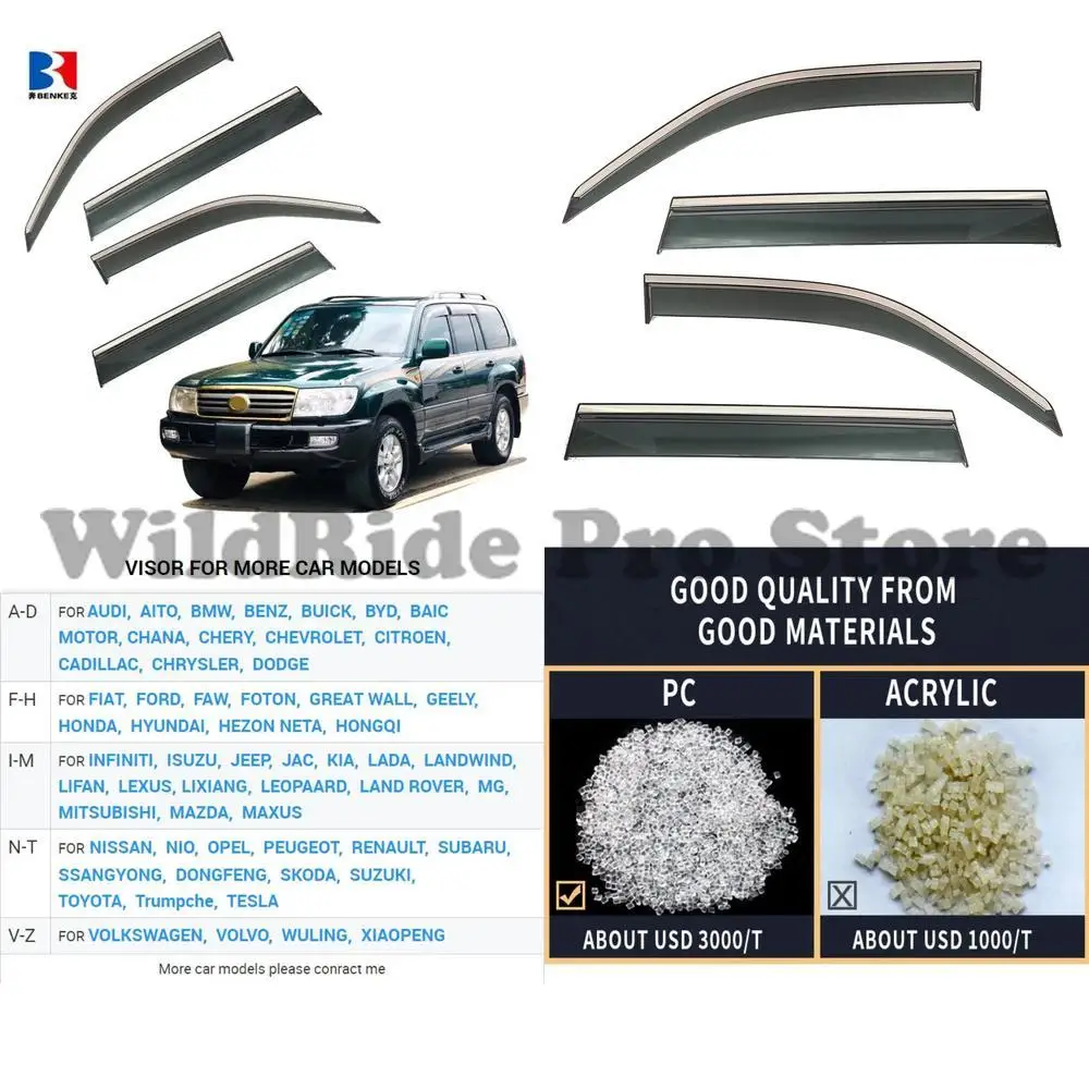 

1 set For LEXUS LX 470 LAND CRUISER FJ100 4700 2003 2007 Injection Deflector PC Car Window Visor