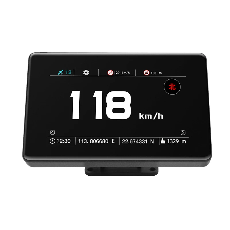 C20 HUD Car OBD Head Up Display Vehicle Speed Altitude Mileage Time Compass Level Head-Up Display